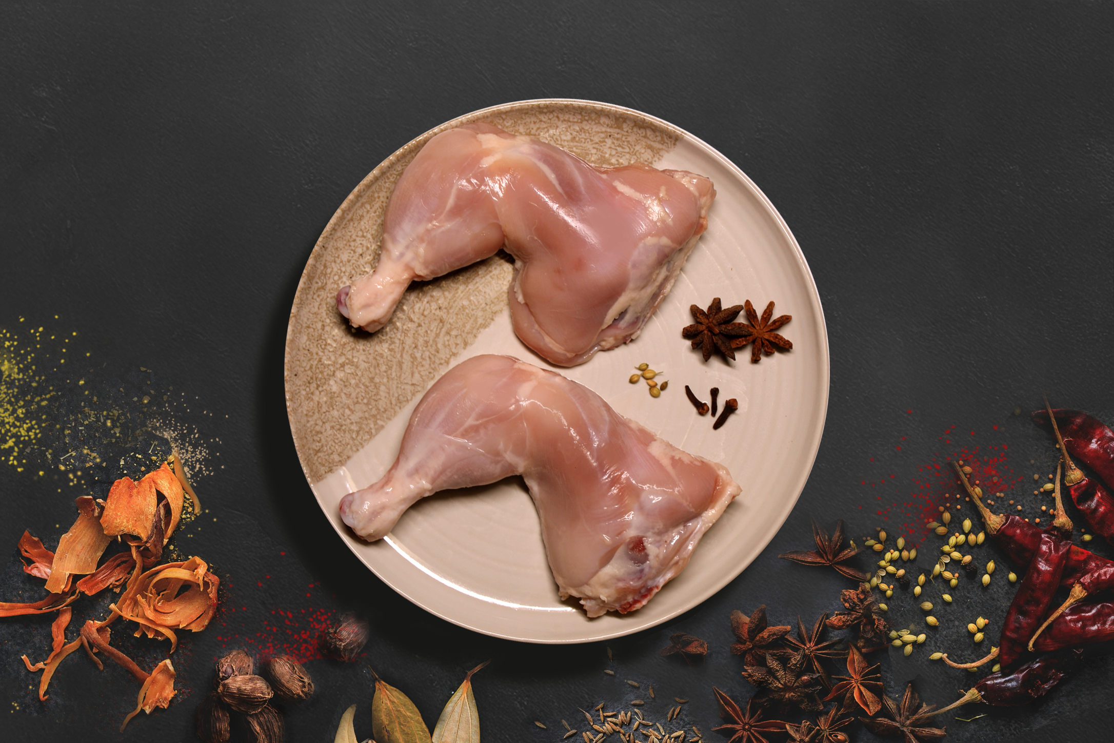 Chicken Leg Quarters Skin Off